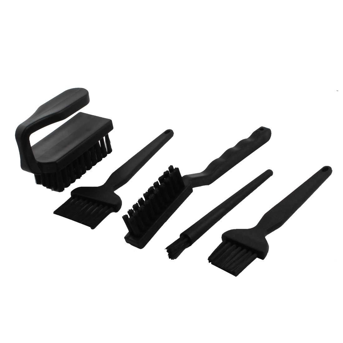 sourcing map 5PCS Black Plastic Handle Conductive Ground ESD Anti Static Brush