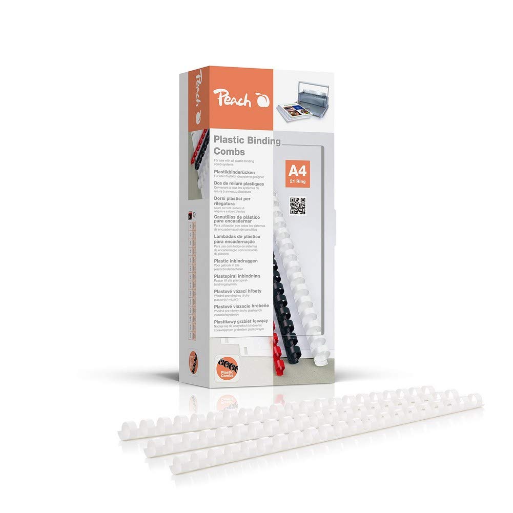 Peach PB412-01 12mm A4 Binding Combs - White