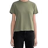 MetHera Women's 100% Cotton Crew Neck T-Shirt - Soft Relaxed Fit Box Cut Casual Tee