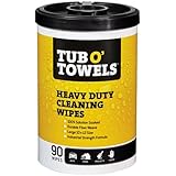 Tub O Towels Heavy-Duty 10" x 12" Size Multi-Surface Cleaning Wipes, 90 Count Per Canister