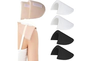 3 Pairs Shoulder Pads for Clothes,No-Sewing Required Anti-Slip Detachable Soft Sponge Shoulder Pads for Blazer Clothes Sewing