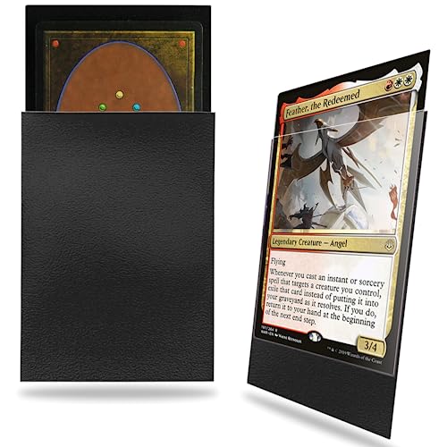 Black MTG Card Sleeves 200 Pack, Standard Card Sleeves Sturdy MTG