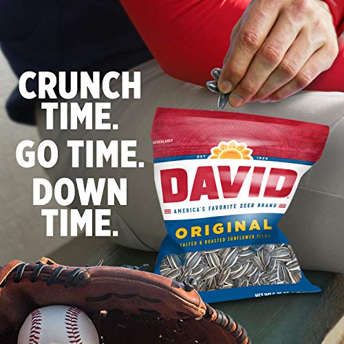 DAVID SEEDS Roasted and Salted Original Sunflower Seeds, Keto Friendly