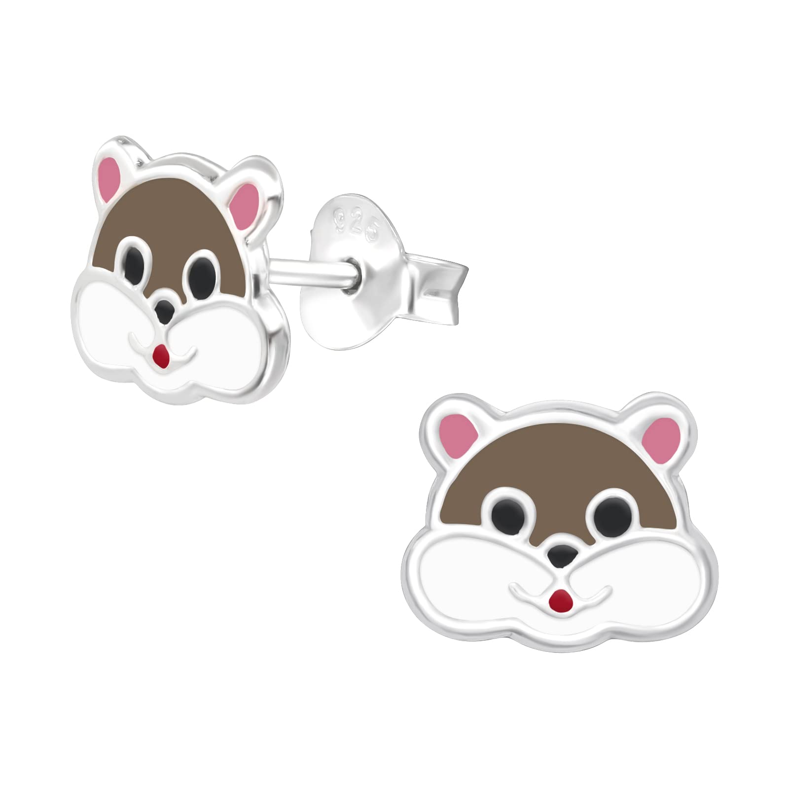 Cute Hamster Earrings - 925 Sterling Silver