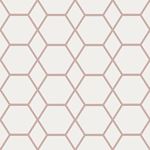 Casca Geometric Wallpaper Rose Gold Muriva 147503