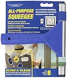 Ettore 8-Inch All Purpose Window Squeegee with Lifetime Silicone Rubber Blade