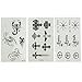 [18 Sheets] Small Black Removable Waterproof Temporary Tattoos Body Art Sticker Sheet Paper for Kids Men Women Adults Girls (Spider Scorpio Cross Crown Letters Gun Stars Quotes Queen Sword Paw Print)