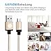 USB Cable, Veckle 6.6ft (2 M) Micro USB to USB Charger Cable Braided, Quick Charge and High Speed Data Sync for Android, Samsung, HTC, Motorola, Nokia and More, Gold