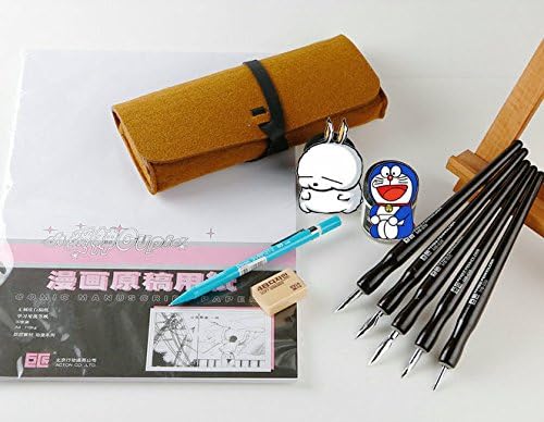 Raih Manga Cartoonist TACHIKAWA Dip Pen Set Saji/school G/D/Maru Manga Tips/Holder (Set 3)