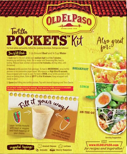 OLD EL PASO TORTILLA POCKETS DINNER KIT, 12.4 OZ