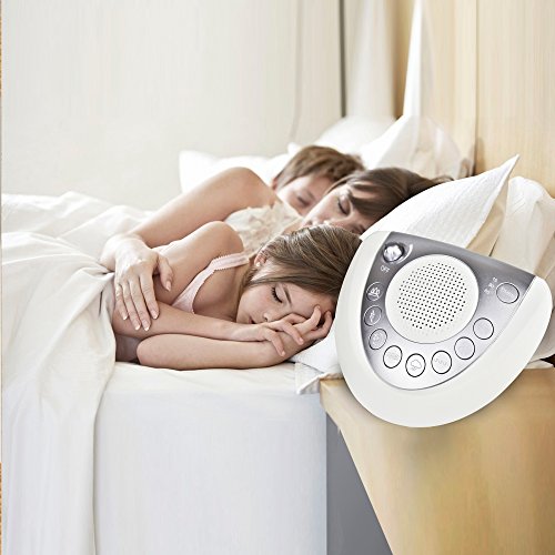 ROCAM White Noise Machine, Sleep Sound Machine with 8 Nature Sounds,Auto-Off Timer,Battery or Adapter Operated