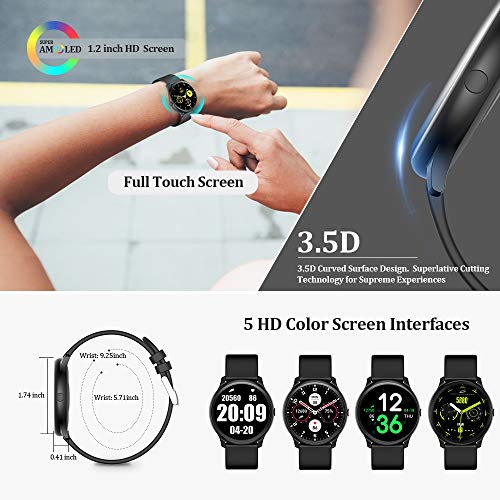 Evershop Smart Watch with Compass Heart Rate Monitor for Men Women, IP68 Waterproof Fitness Tracker with Sleep Tracker Pedometer Compatible for Android Phones&iPhone