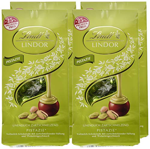 Lindt Lindor Beutel Pistazie, Promotion, Vollmilchschokolade mit zartschmelzender Füllung und Pistaziengeschmack, 6er… – Bild 6