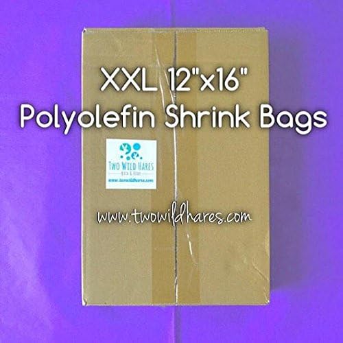 250-XXL 12x16 POLYOLEFIN Shrink Bags, Smell Thru Plastic for Small Gift Sets & XL Items, 75 g