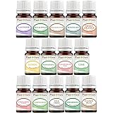 Essential Oils Set 14 - 5 ml Pure Therapeutic Grade Includes Frankincense, Lavender, Peppermint, Rosemary, Orange, Tea Tree, Eucalyptus, Grapefruit, Lemon, Lime, Clove, Spearmint, Lemongrass, Cinnamon