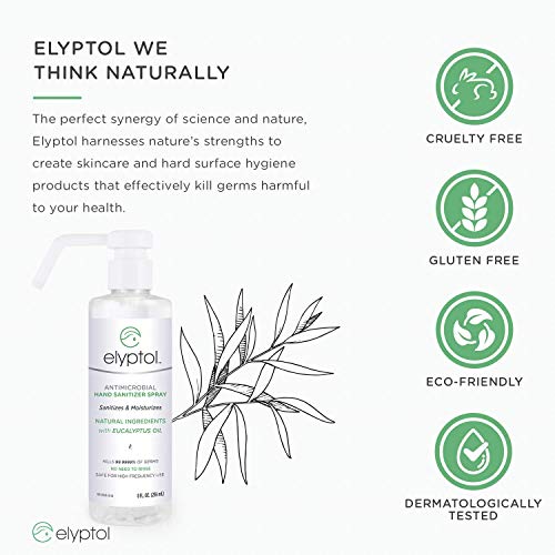 Elyptol Hand Sanitizer Spray (8oz) Natural and HospitalGrade with Eucalyptus Oil, Sanitizes