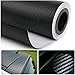 F & B LED LIGHTS 3D Carbon Fiber Film Twill Weave Vinyl Sheet Roll Wrap (12" X 60", Black) primary