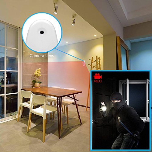 YAOAWE Wireless Hidden Clothes Hook Camera, DVR Spy Camera, Home Security Nanny Cam, Motion Detection Camcorder Black/White - Thumbnail 3