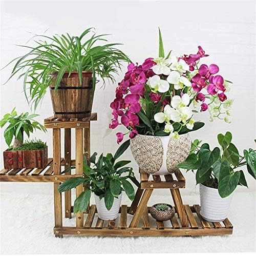 Sch Sc フラワースタンド ガーデンラック 工場木製フラワーフラワーシェルフフラワーソリッドウッドフラワーシェルフヨーロッパのインテリアバルコニー盆栽棚魚ラックアクセサリースタンド 棚 鉢植え 観葉植物 ベランダ 玄関 室内 花台