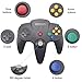 Joxde Wired Controller for N64, 2 Pack Retro Nintendo 64 Gaming Gamepad Joystick for N64 System Video Game Console(Black and Blue)thumb 1