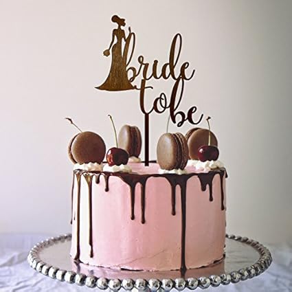 Buy Joyglobal Silhouette With Bride To Be Acrylic Cake Topper