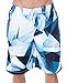 ZENCO Men's Jayden Triangle Geo Print Elastic Waistband Swim Trunks, Blue, L