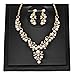 Clearance Deals Necklace+Earrings Jewelry Set Womens Pearl Rhinestone Short Necklace Earrings Wedding Bride Jewelry by ZYooh (Gold)