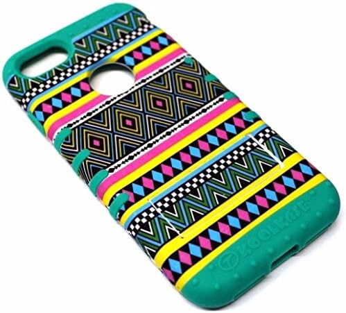 iPhone 7 Case, Dual Layer High Impact Shockproof Koolkase Hybrid Rubber Protector Armor Skin Case Cover with Free Screen Film Protector (Bright Tribal)