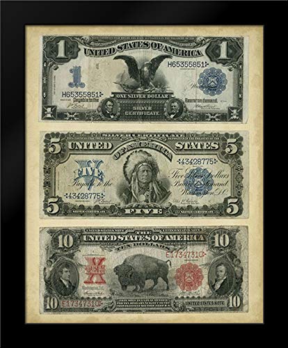 Antique Currency VI 20x24 Framed Art Print by Vision Studio
