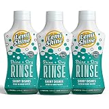 Lemi Shine - Shine + Dry Natural Dishwasher Rinse Aid Hard Water Stain Remover 8.45 oz - 3 Pack Bundle