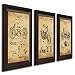 Personal-Prints | Harley Davidson Vintage Style US Patent Prints | Framed Behind Acrylic Motorcycle Wall Art (Three Bikes - 3pc Set)