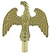 Green Grove Products Metal Gold Flagpole Eagle top, Aluminum, Flag Pole Ornament, 7-inch Wingspan