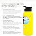 Simple Modern 18 Ounce Summit Sports Water Bottle - Travel Mug Stainless Steel Tumbler Flask +2 Lids - Wide Mouth Double Wall Vacuum Insulated Yellow Leakproof -Sunshine (SUMMIT-BOOT-CHUG)