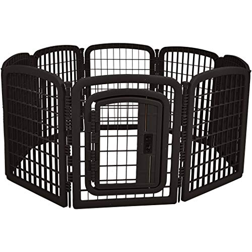 white plastic dog pen
