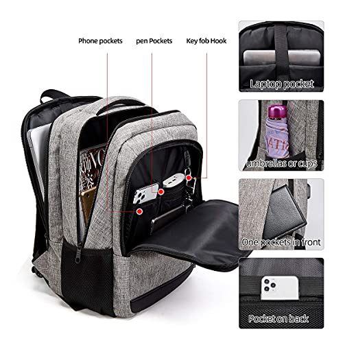 QINOL Travel Laptop Backpack AntiTheft Work Bookbags With Usb Charging