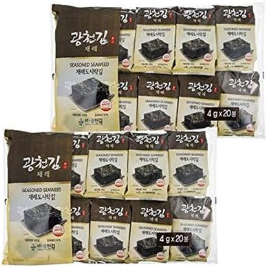 Korea Premium Roasted and Lightly Salted Seaweed Snack gimMe KwangcheonKim (pack of 20)