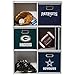 Franklin Sports NFL Storage Bins - Collapsible Cube Container + Storage Basket - NFL Office, Bedroom + Living Room Décor - 11
