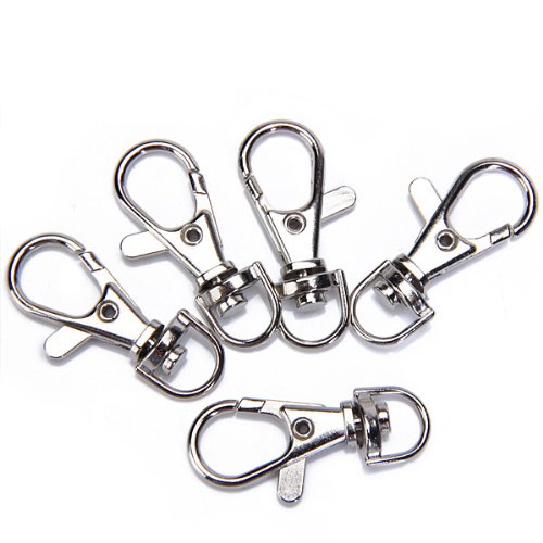 image for GREEN FABWOOD 5pcs 5/16 Inch Swivel Trigger Snap Hooks Silver--Used fo