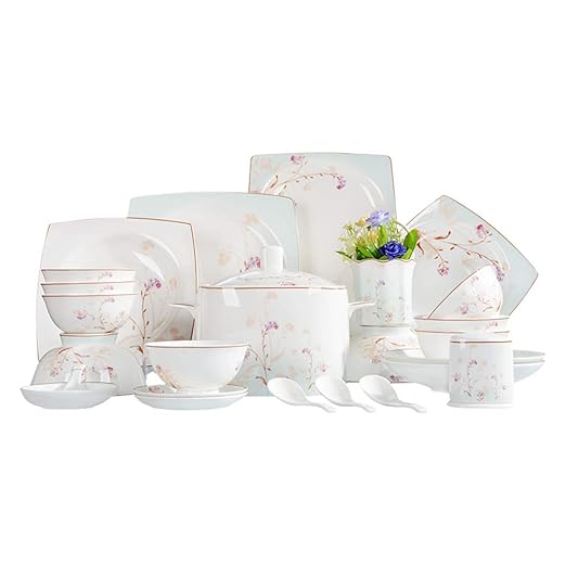 Dapengzhanchi Juego de Cena Combi-Set, Platos de Porcelana ...