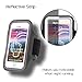 Sports Running Armband Case Works with iPhone 8 Plus/ 7 Plus/ 6S Plus/ 6 Plus/X 8 7 6S 6, Eaxxfly Fingerprint Touch Supported Phone Arm Band Reflecte Velcro Card Key Hold
