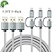 2-in-1 Lightning and Micro USB Cable [3 Pack 3.3 ft] Nylon Braided High Speed Sync and Charging Cable Cord Compatible with iPhone 7/7Plus/6s plus/6s/6 plus/6/5s, iPad /iPod, Samsung, HTC, and More