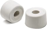 fiXte Large Rubber Door Stopper Bump Stop 33mm White Wall Floor Mount 2 Pack view 1