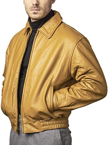 Men's Genuine Timber Leather Bomber Jacket