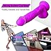 9.5 Inch Realistic Dildo, Dual Density Liquid Silicone Lifelike Penis with Strong Suction Cup for Hands-Free Play Flexible Cock Harness Strap-on Compatible Sex Toys for Vaginal and Anal Play (Purple)