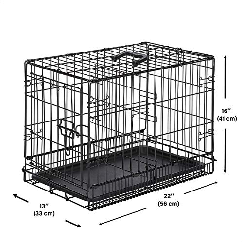 Amazon Basics SingleDoor & DoubleDoor Folding Metal Dog or Pet Crate