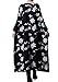 Mordenmiss Women's Embroidered Casual Long Maxi Dress with Pockets Large Black