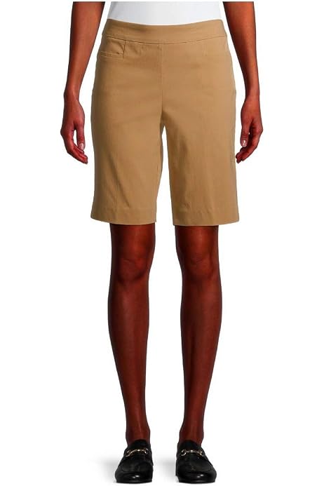 Time and Tru Women's Pull-on Bermuda Shorts (Small, Black), 4-6 | Amazon.com