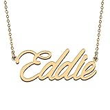 HUAN XUN Letter Script Eddie Name Stainless Steel