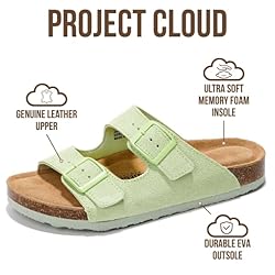 Project Cloud Genuine Leather Flat Sandals Women