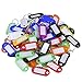 Mudder Multi-Colors Plastic Key Fob ID Tags Luggage ID Labels with Split Ring Key Ring, 80 Pieces